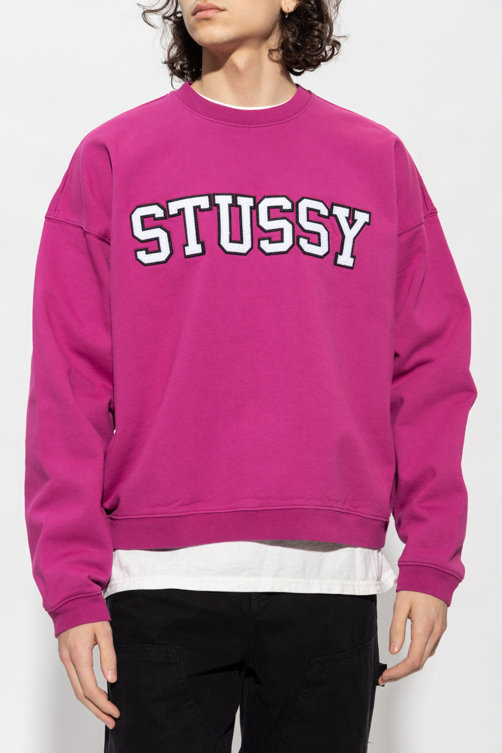 Stussy discount pink crewneck